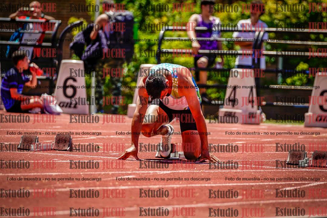 Fotos de los 100 m llanos de varones