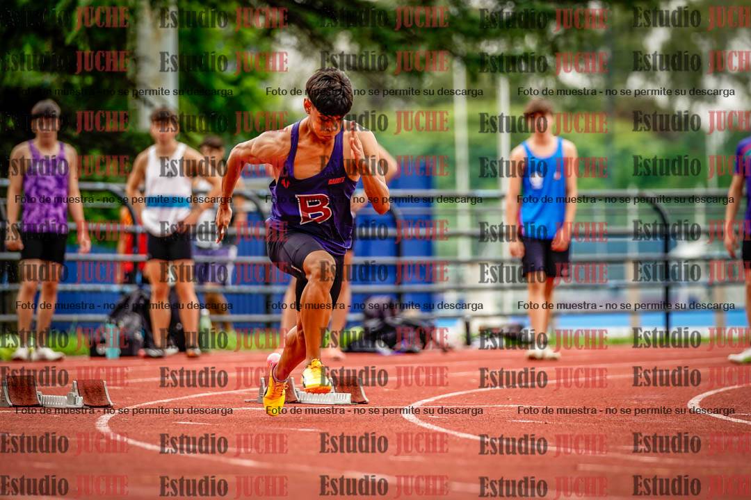 Fotos de los 100 m llanos de varones