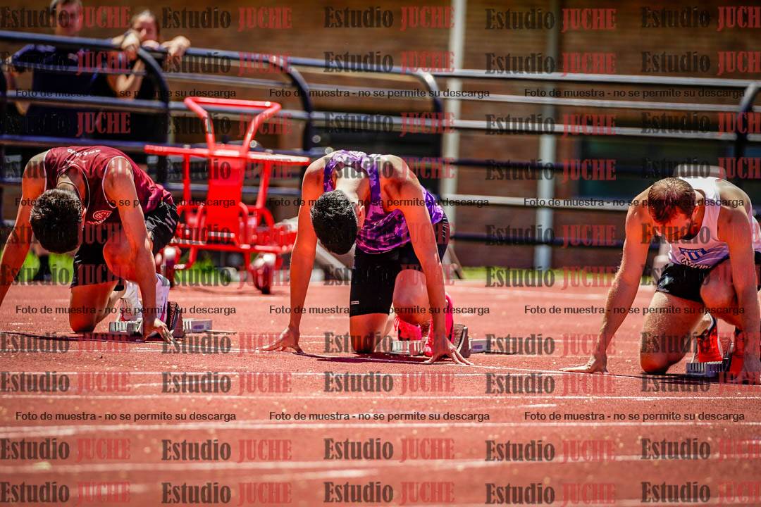 Fotos de los 100 m llanos de varones