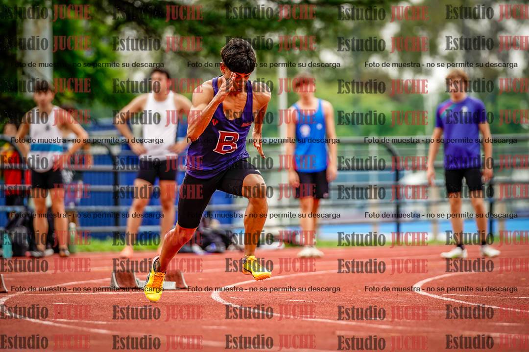 Fotos de los 100 m llanos de varones