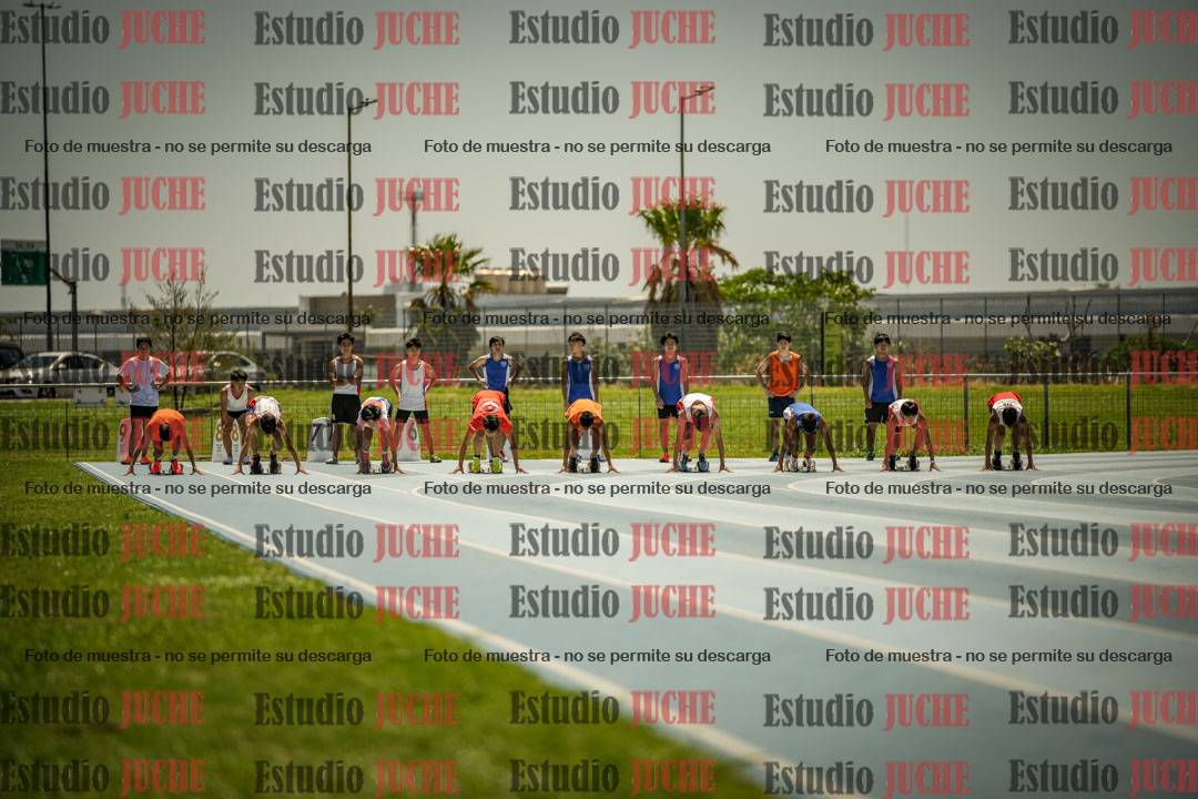 Fotos de los 100mts llanos de mujeres y varones AZUL/NARANJA (Promocional TAIN) - FINAL