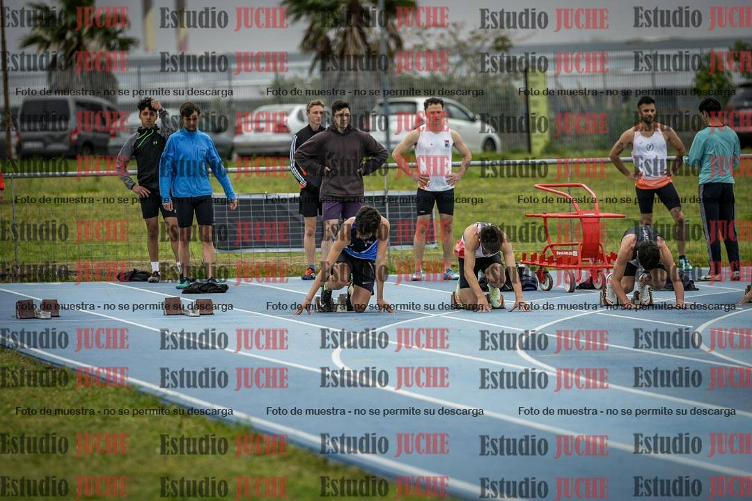 Fotos de los 100 m llanos de varones