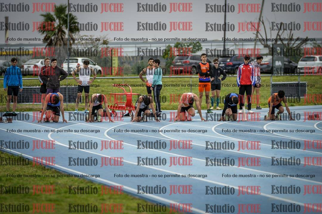 Fotos de los 100 m llanos de varones