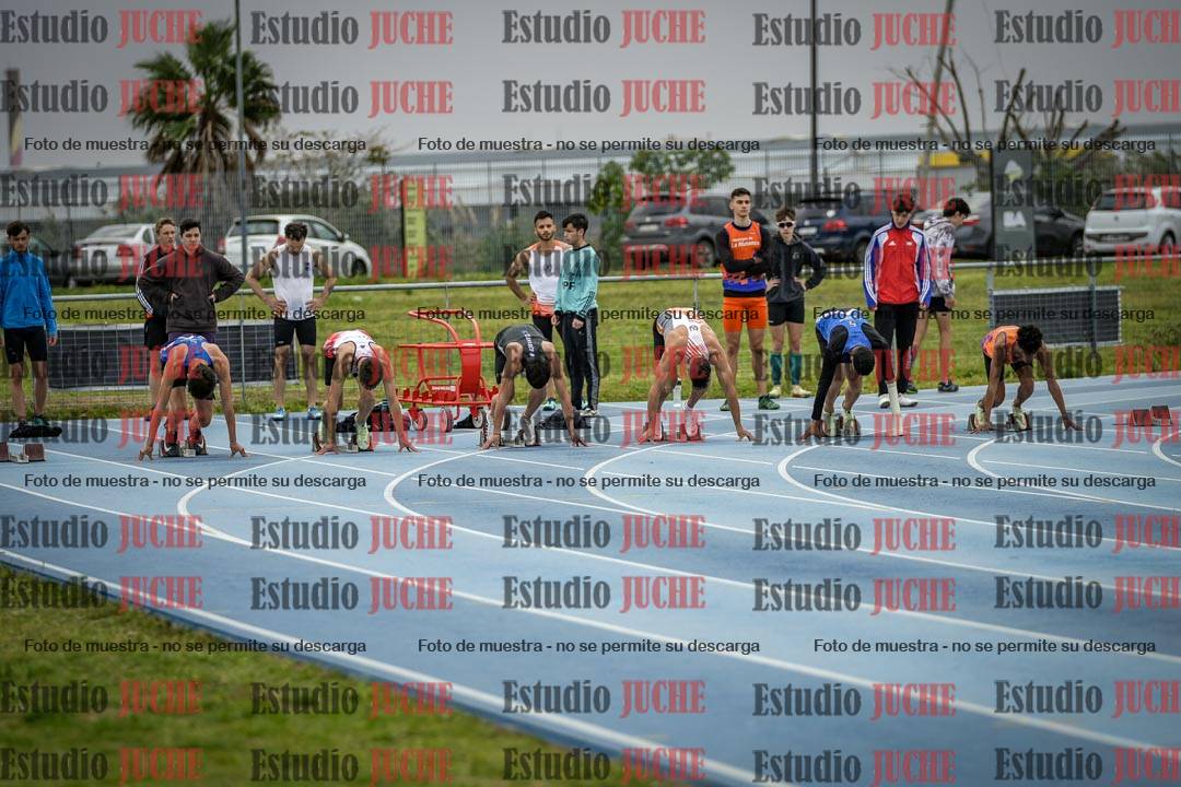 Fotos de los 100 m llanos de varones