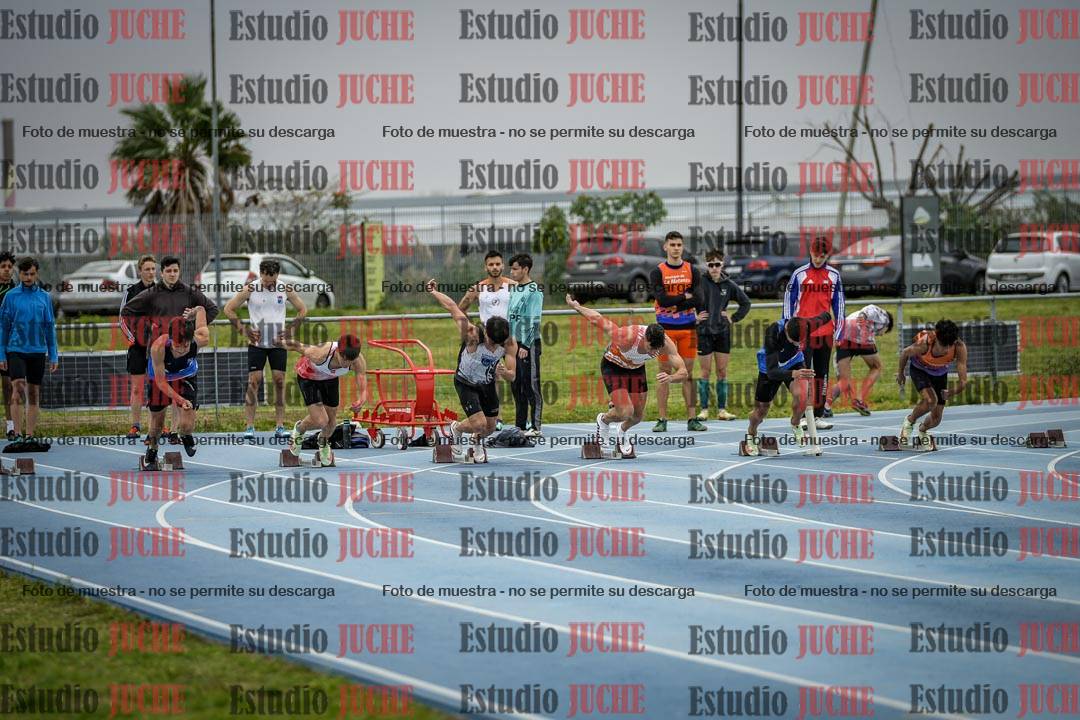 Fotos de los 100 m llanos de varones