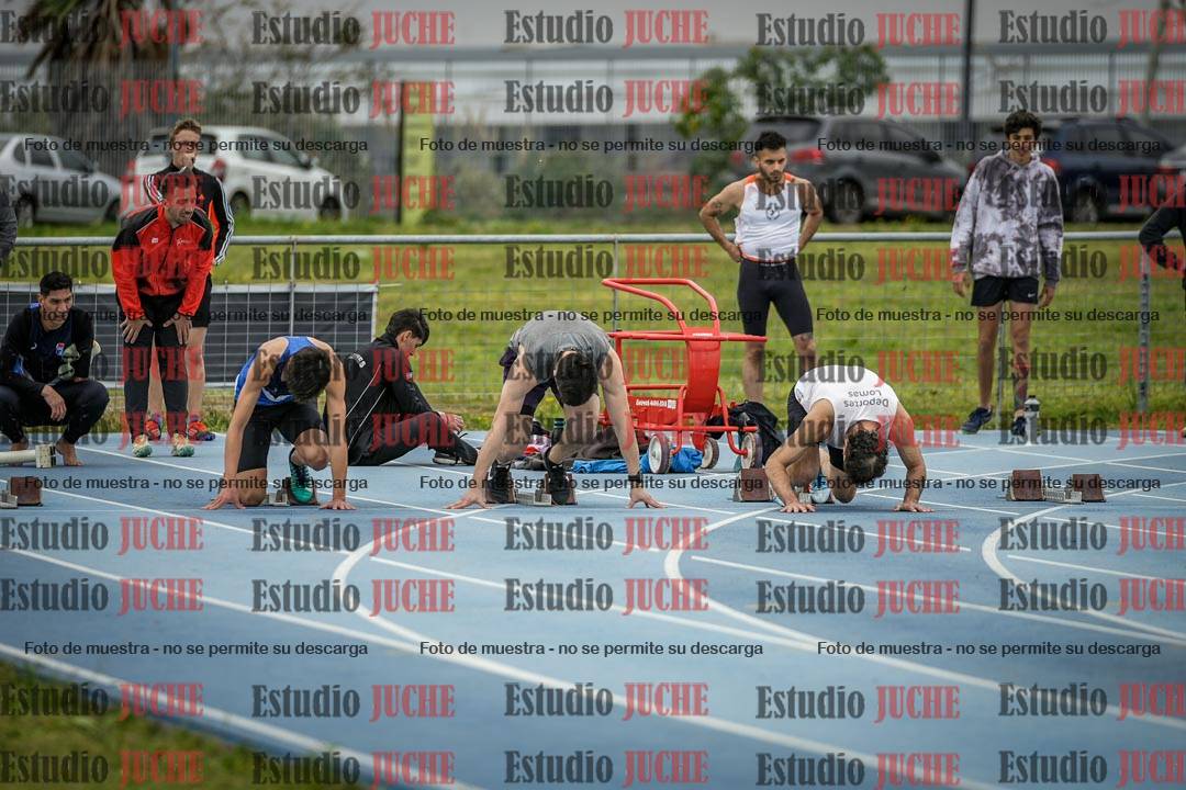Fotos de los 100 m llanos de varones