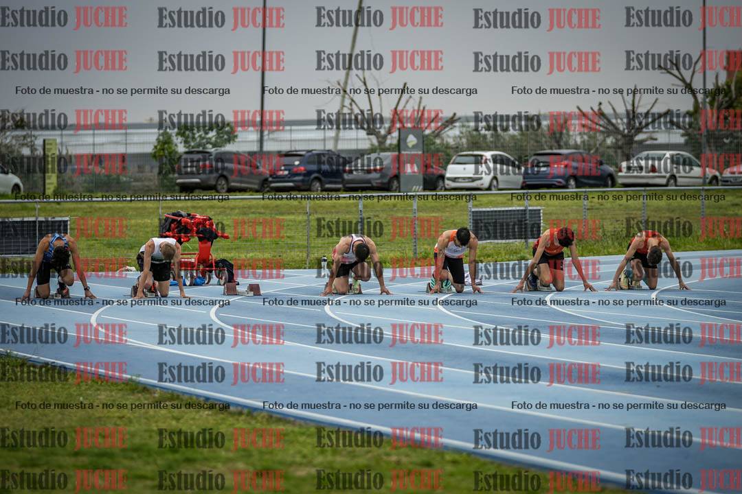 Fotos de los 100 m llanos de varones