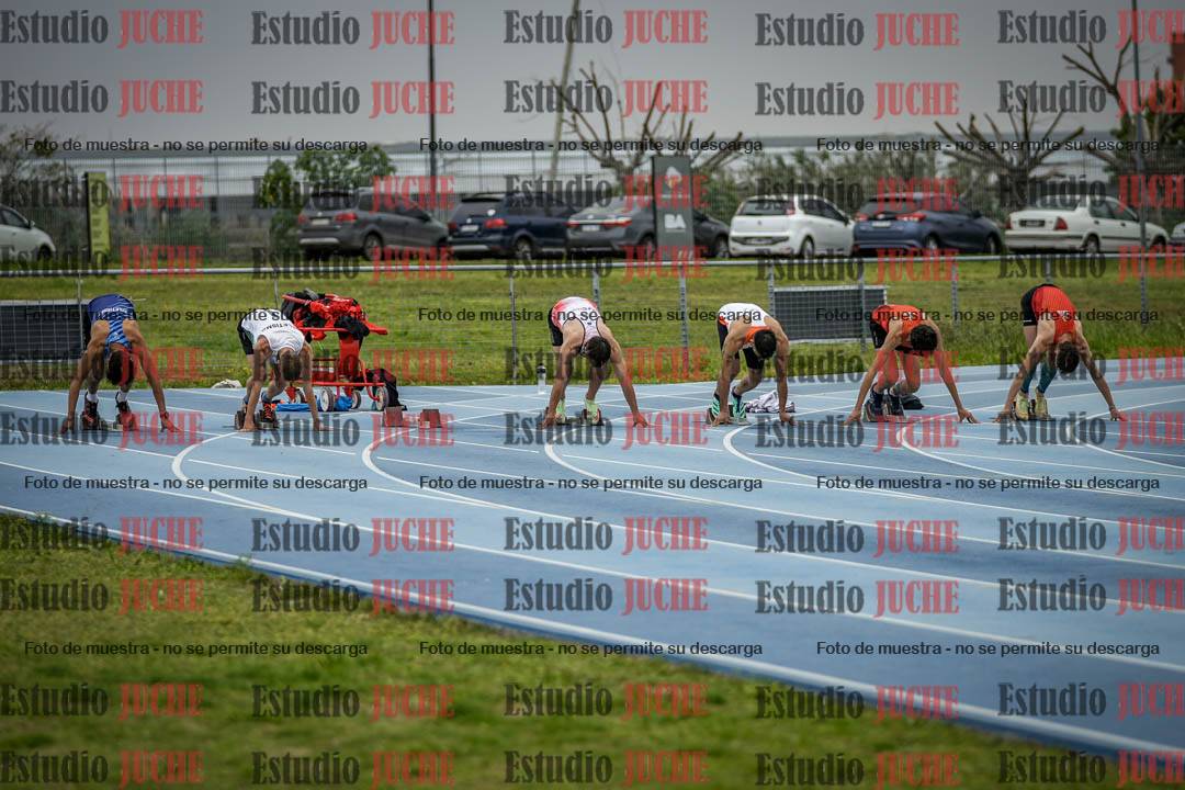 Fotos de los 100 m llanos de varones