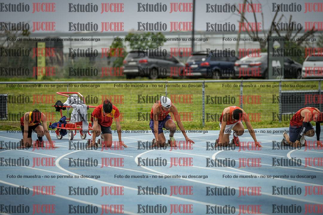 Fotos de los 100 m llanos de varones