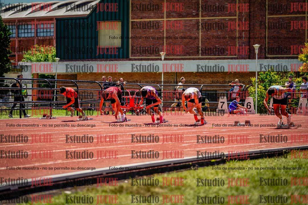 Fotos de los 100 m llanos de varones