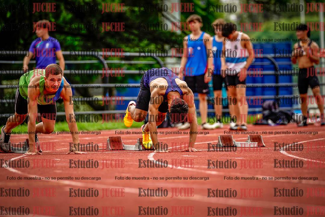 Fotos de los 100 m llanos de varones