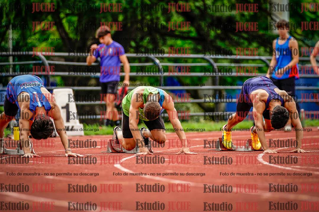 Fotos de los 100 m llanos de varones