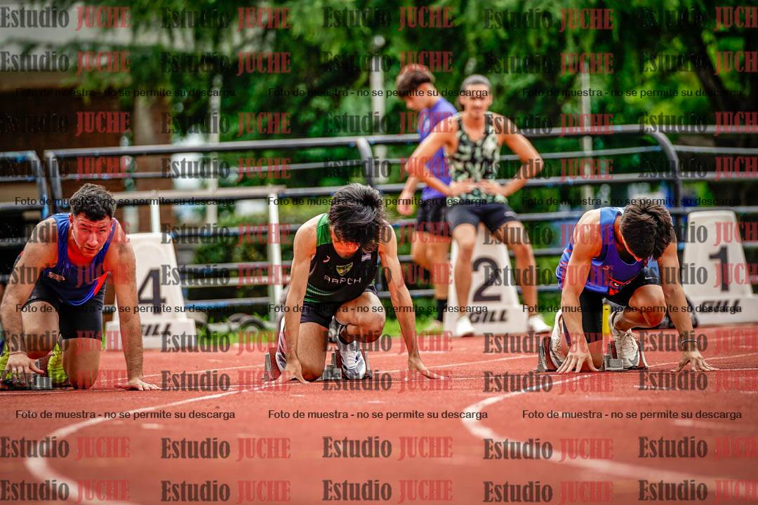 Fotos de los 100 m llanos de varones