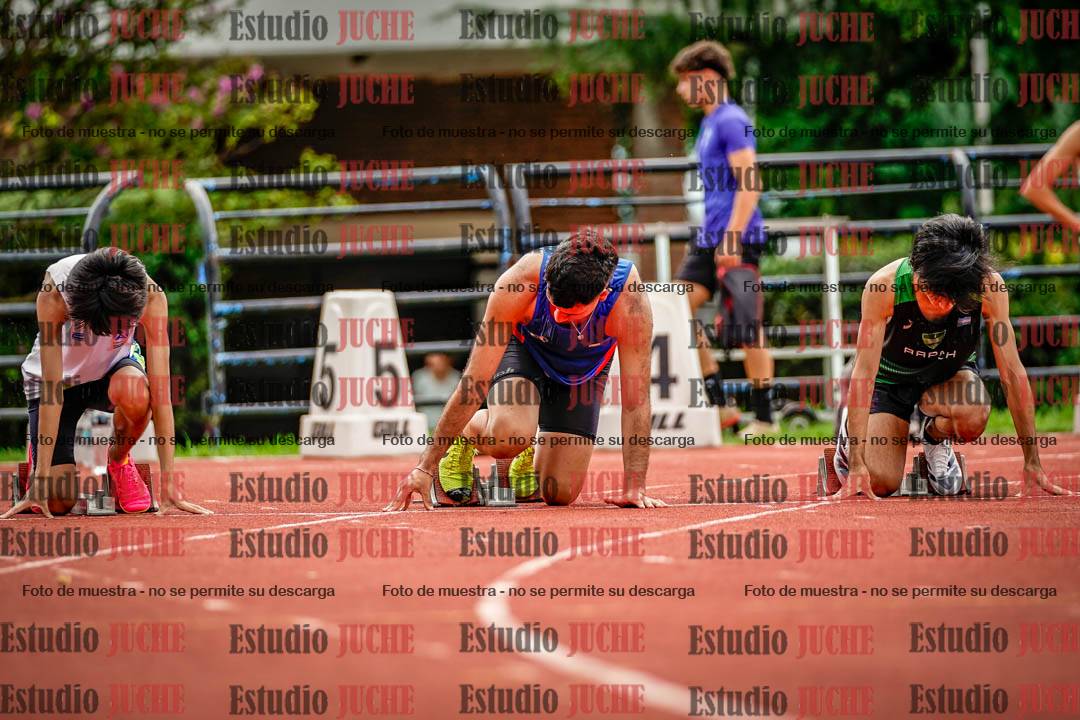 Fotos de los 100 m llanos de varones