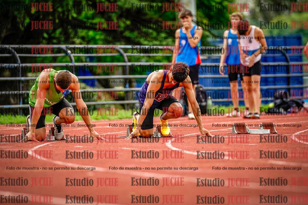 Fotos de los 100 m llanos de varones