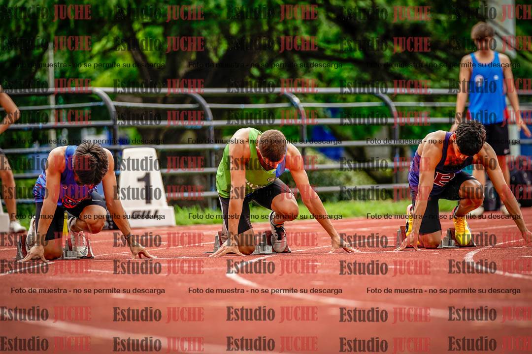 Fotos de los 100 m llanos de varones
