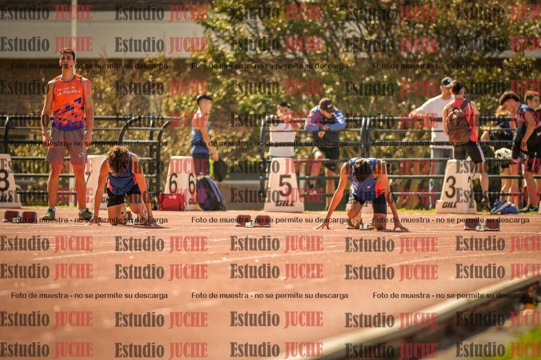 Fotos de los 100 m llanos de varones