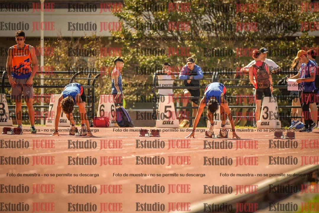 Fotos de los 100 m llanos de varones