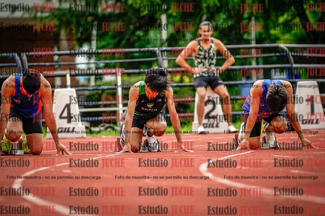 Fotos de los 100 m llanos de varones