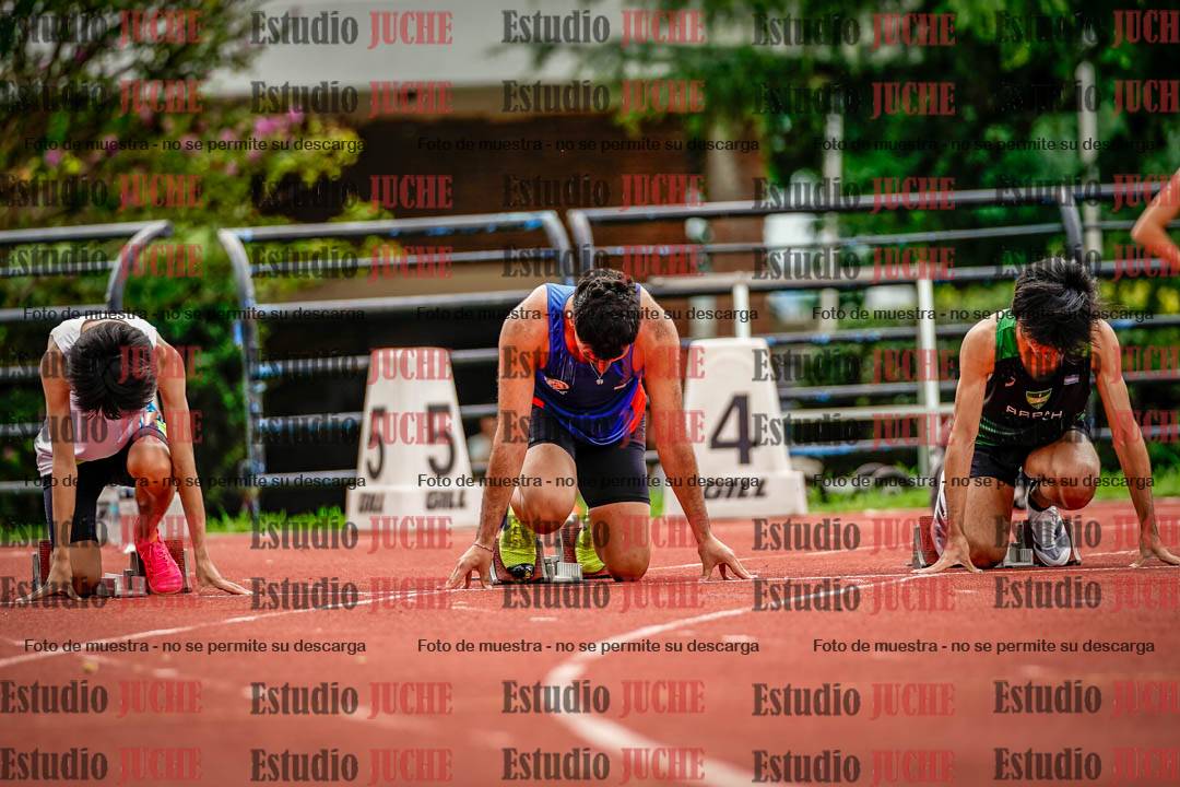 Fotos de los 100 m llanos de varones