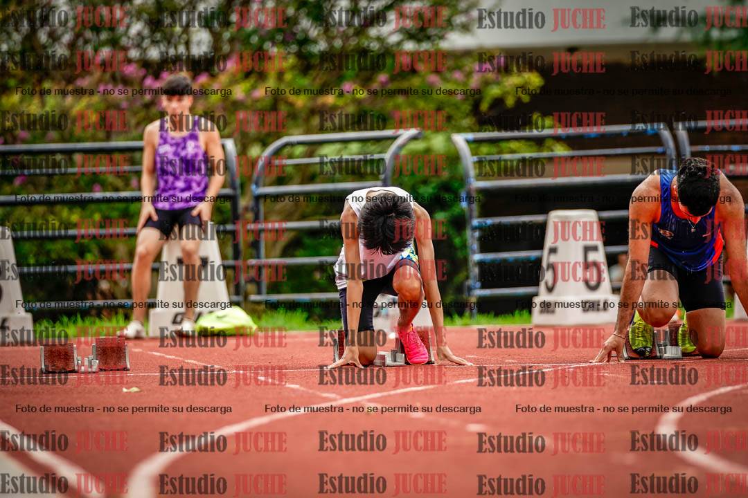 Fotos de los 100 m llanos de varones