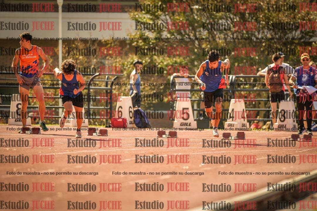 Fotos de los 100 m llanos de varones