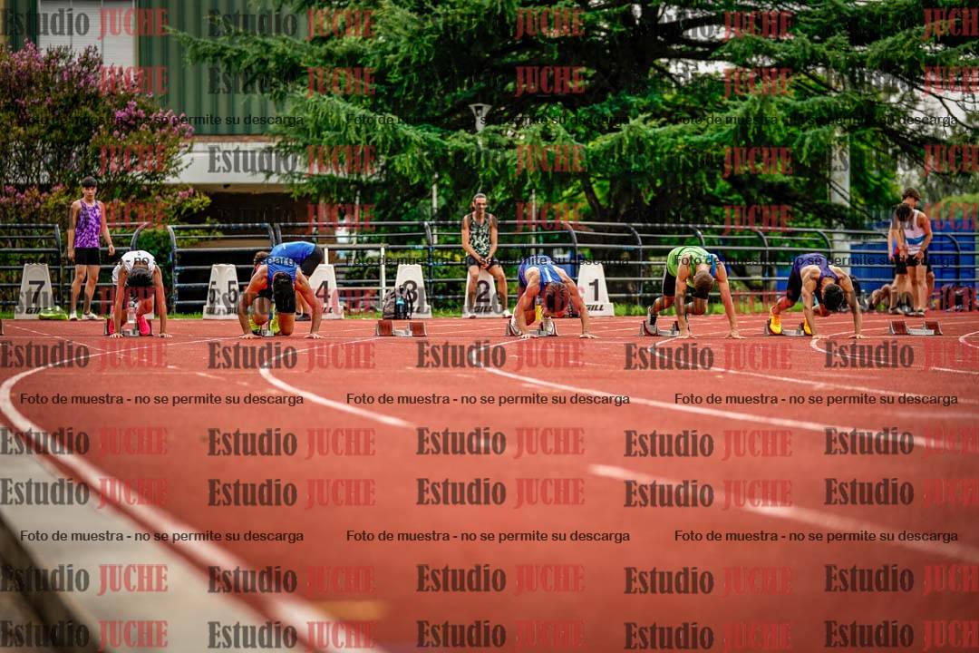 Fotos de los 100 m llanos de varones