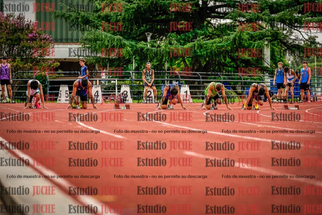 Fotos de los 100 m llanos de varones