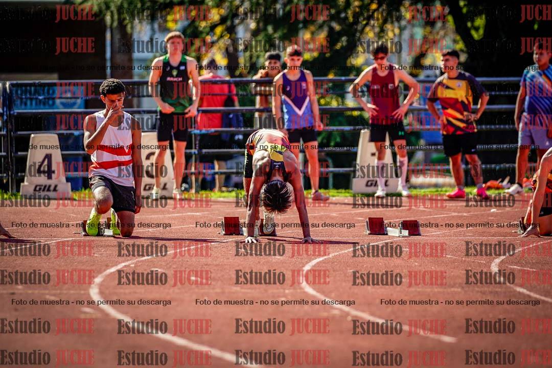 Fotos de los 100 m llanos de varones