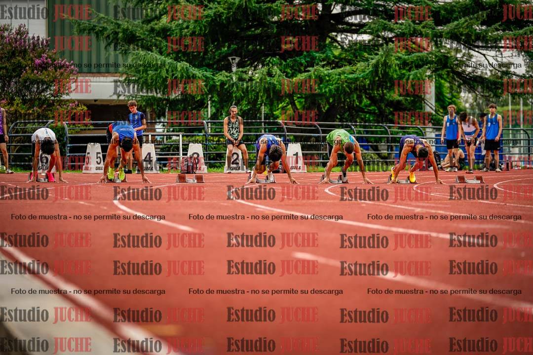 Fotos de los 100 m llanos de varones
