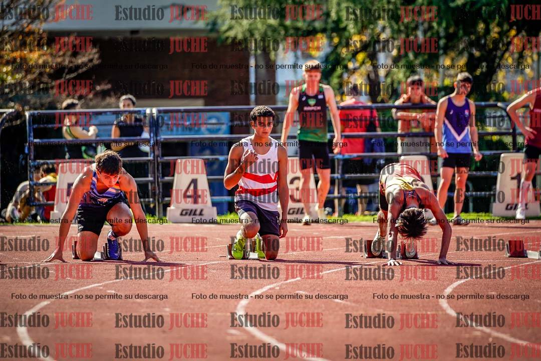 Fotos de los 100 m llanos de varones