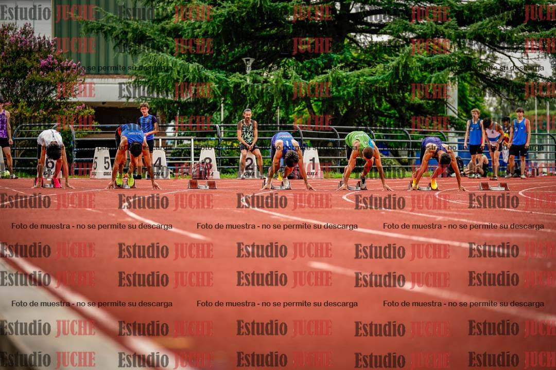 Fotos de los 100 m llanos de varones