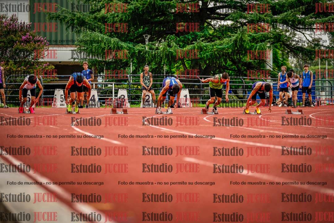 Fotos de los 100 m llanos de varones