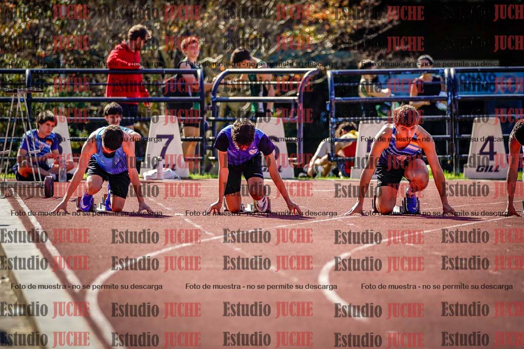 Fotos de los 100 m llanos de varones