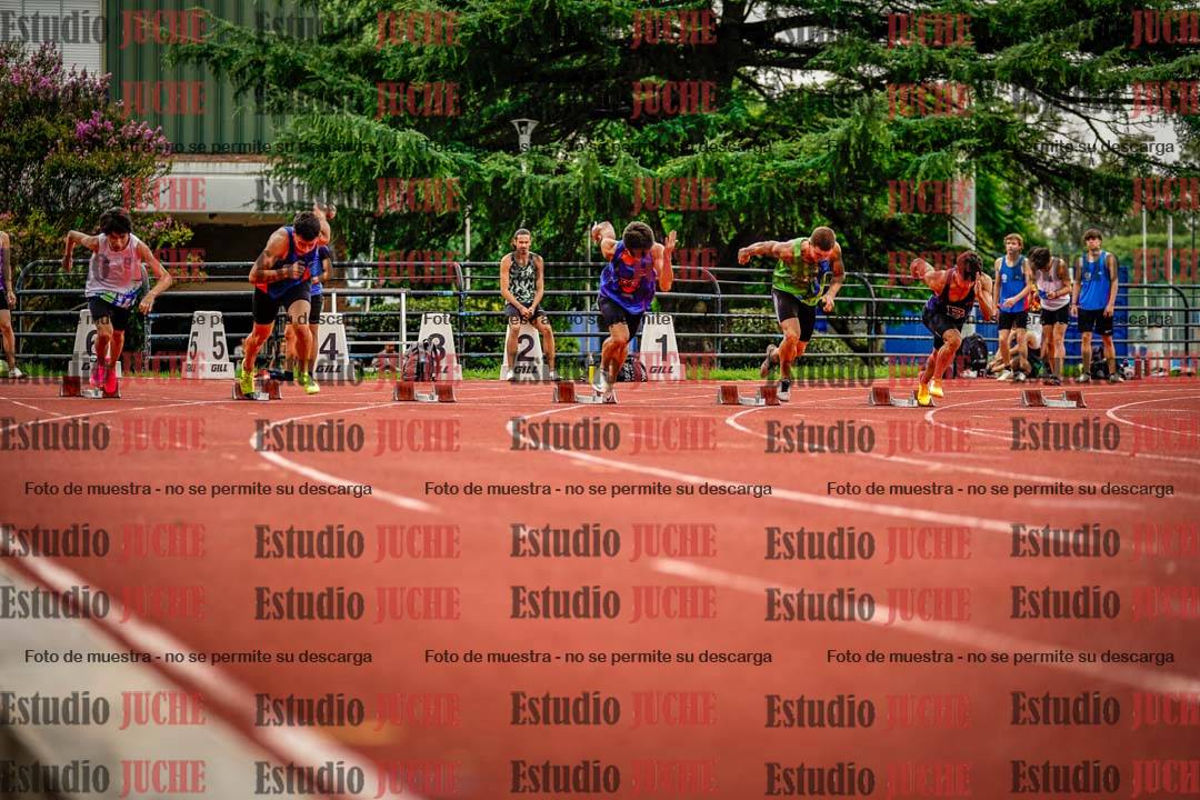 Fotos de los 100 m llanos de varones