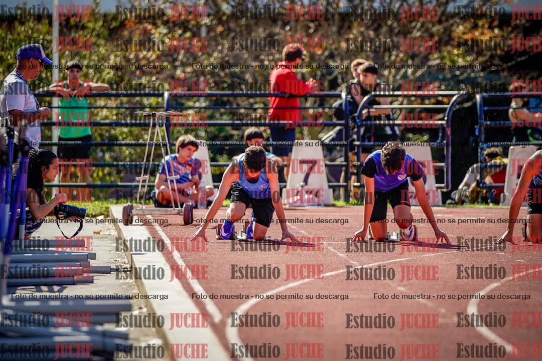 Fotos de los 100 m llanos de varones