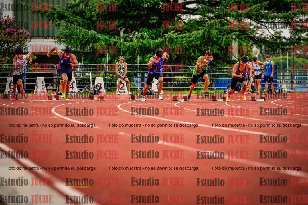 Fotos de los 100 m llanos de varones