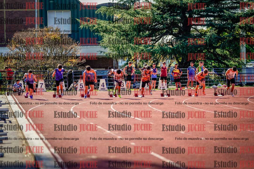 Fotos de los 100 m llanos de varones