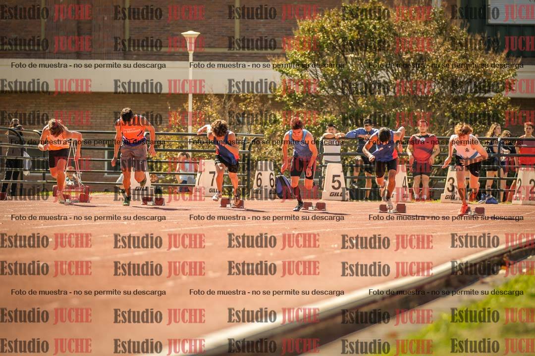 Fotos de los 100 m llanos de varones