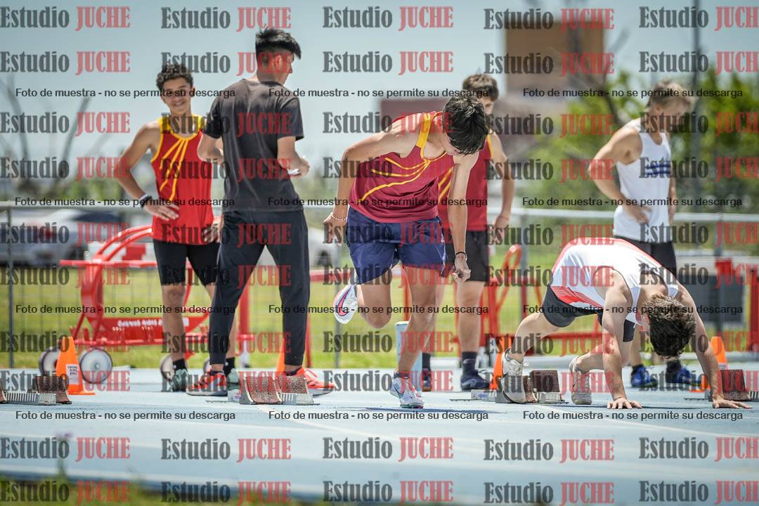 Fotos de los 100 m llanos de varones