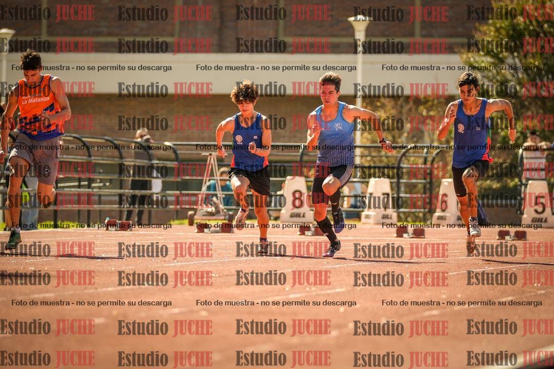 Fotos de los 100 m llanos de varones