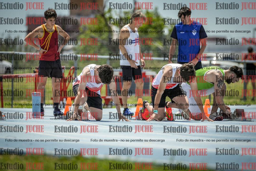 Fotos de los 100 m llanos de varones