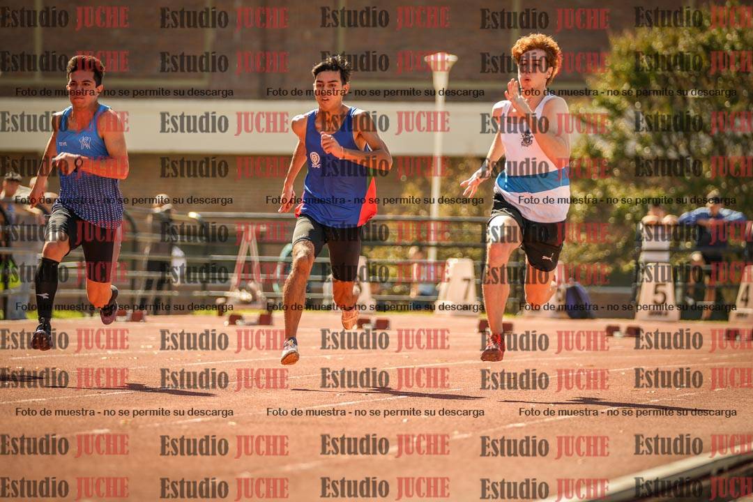 Fotos de los 100 m llanos de varones