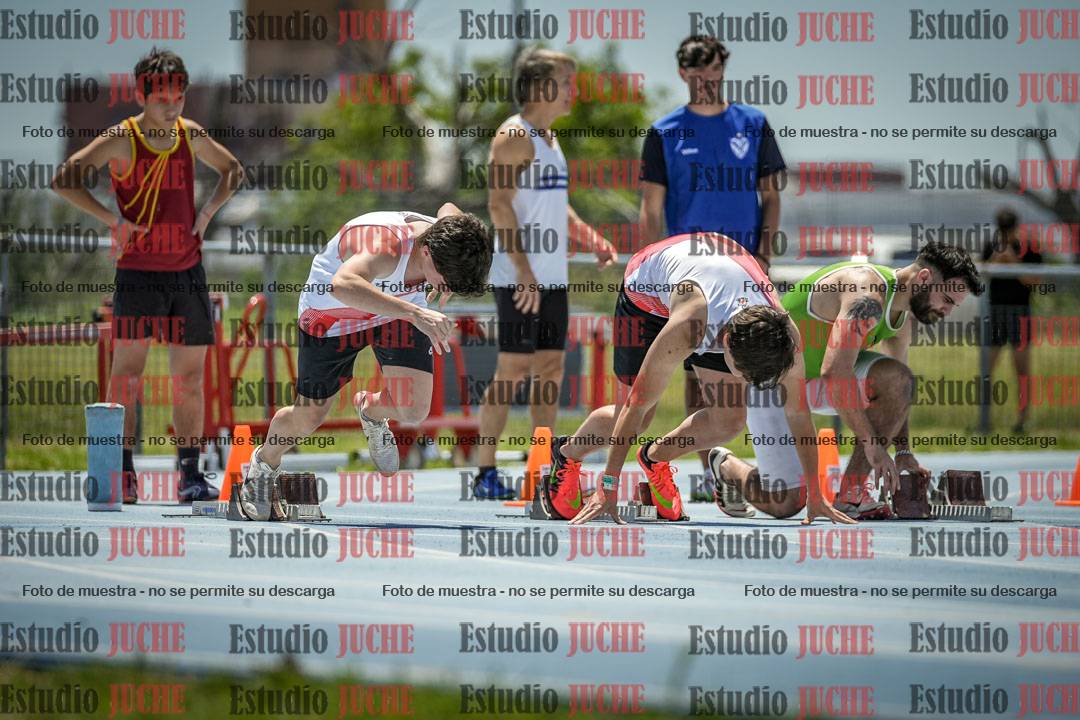 Fotos de los 100 m llanos de varones