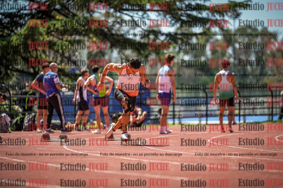 Fotos de los 100 m llanos de varones