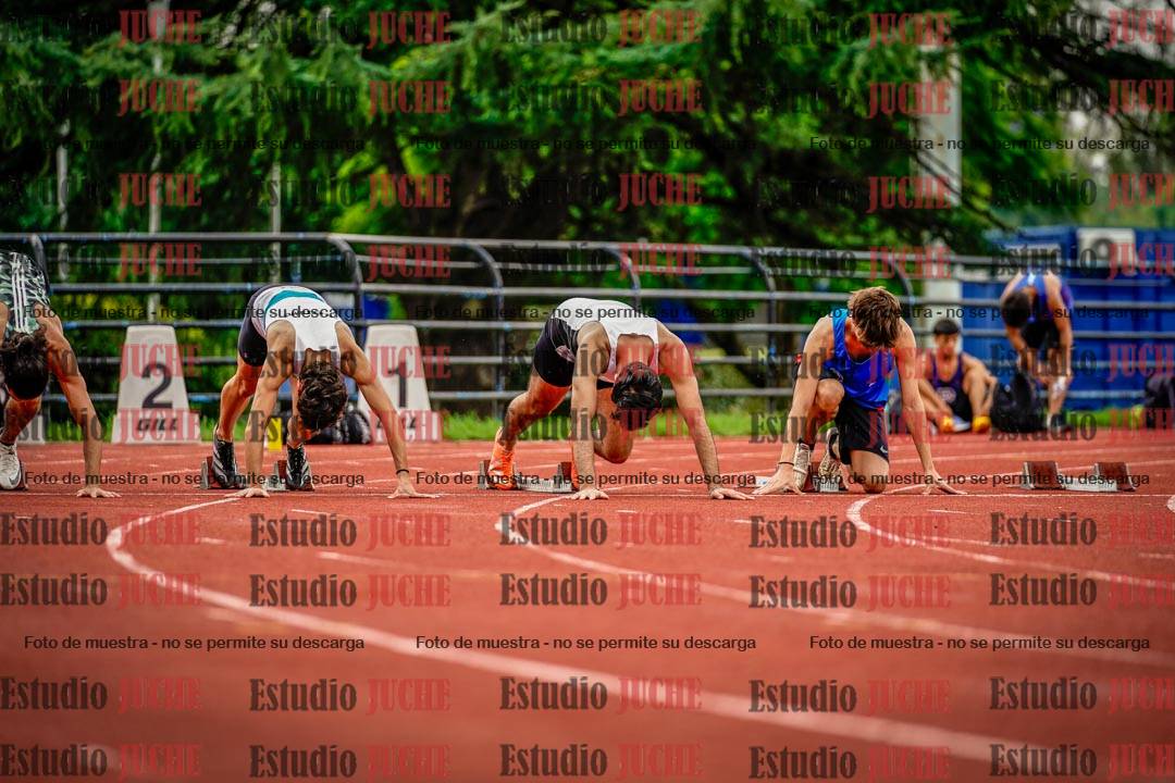 Fotos de los 100 m llanos de varones