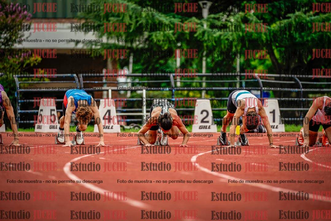 Fotos de los 100 m llanos de varones