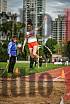 Fotos del salto en largo - mujeres mayores