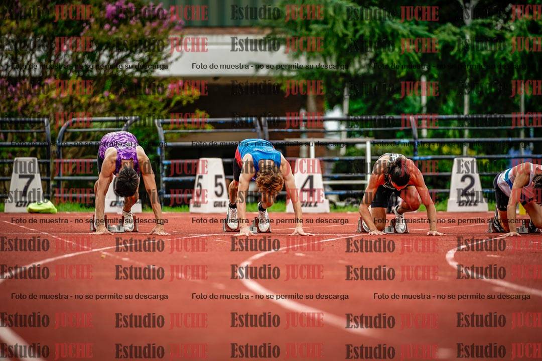 Fotos de los 100 m llanos de varones