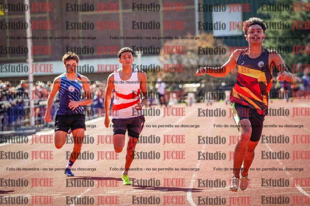 Fotos de los 100 m llanos de varones